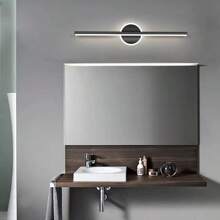 Miroir design moderne minimaliste avec éclairage avant, pour salon, couloir, chambre à coucher, salle de bain. Forme ronde, carrée ou linéaire
