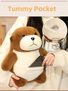 1 pièce Peluche douce et réaliste de 23 cm (9,05 po) représentant un loutre mignon. Poupée de loutre de mer super douce pour les enfants, jouet en peluche de loutre pour les filles