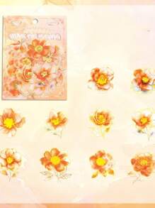 20 pièces * Matériau PET résistant à la chaleur et à l'eau, Collection de fleurs, Cadeau de la nature, Motifs riches, Convient pour diverses créations DIY, Activités créatives en famille, Activités de team building, etc.