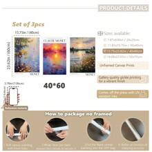 3-Piece Set, Canvas Wall Art, Framed Decorative Painting, Wall Art, Art Poster Set, Canvas Wall Painting, Classic And Modern Decor, Waterproof Canvas Painting, Suitable For Home, Office, Living Room, Bedroom, Bathroom, Dining Room - Landscape And Floral Theme Ink Painting, Vertical, Spring/Summer Gift, Birthday/Graduation Gift - Multicolor - View 12