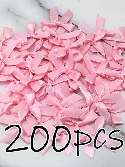 (200 piezas/4 paquetes) 4cm Lazos de cinta en varios colores para decoración de regalos y fabricación de pasadores y diademas para el Día de San Valentín