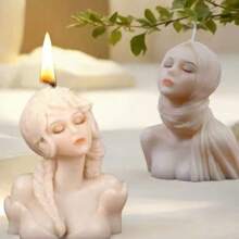 Multi-Functional Girls Wax Candle Silicone Mold - White - View 2