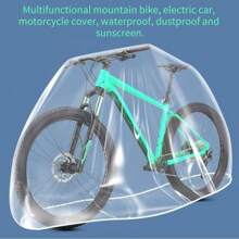 1 pièce/5 pièces/10 pièces Housse de vélo transparente en plastique, tente de vélo, abri de vélo, convient de 1 à plusieurs vélos, léger et portable, protège de la pluie et de la poussière, convient pour les VTT, vélos électriques, vélos de route, équipements de gym (intérieur et extérieur)