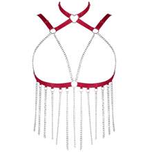 Gothic Punk Body Harness Bra For Women Sexy Lingerie Breast Hollow Cage Bra Harness Cupless Strappy Bralette Elastic Cage Harness Belly Belts Party Dance Rave Accessories Plus Size - Multicolor - View 13