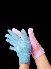 20 stuks/verpakking dubbelzijdige exfoliërende badhandschoenen, middelgrote scrubhandschoenen voor lichaamsexfoliatie, spa, massage