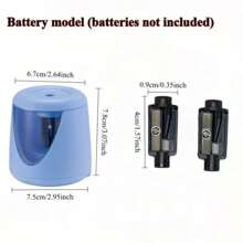 1pc Multi-Color Automatic Electric Rotary Pencil Sharpener, Suitable For Students, Boys, Girls, Teenagers, Adults, Office Use. Pencil Sharpener With Bonus Sticker And Replacement Blade. School Supplies, Holiday Gift, Learning Reward, Back To School, Valentine's Day