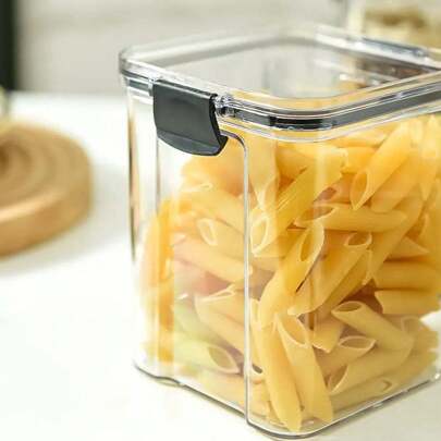 CASAMAX WL 1 pieza Contenedor de Acrílico Hermético. 900ML Caja de almacenamiento de alimentos rectangular con tapa hermética. Contenedores organizadores de refrigerador, cajas de almuerzo. Organizador de cereales, harinas, pastas. Suministros para el hogar