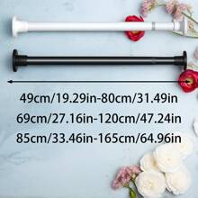 FEPK 1pc Non-Drilling Telescopic Rod, Built-In Spring, Strong Load Bearing, Suitable For Shower Curtain Rod, Drying Rack, Curtain Rod, Roman Rod, Wardrobe Support Rod, Door Curtain Rod Bathroom Decor - Multicolor - View 4