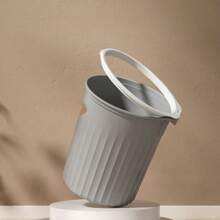 1 件 INS 风格垃圾桶，大容量，适用于家庭、客厅、厨房、卧室、浴室、办公室、废纸篓 - 彩色 - 查看 4