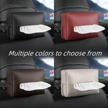 Scatola porta fazzoletti da montare sull'auto, porta-bracciolo, borsa con cordoncino, parasole montato sul sedile posteriore dell'auto, borsa porta fazzoletti per accessori interni dell'auto, organizer per il trasporto