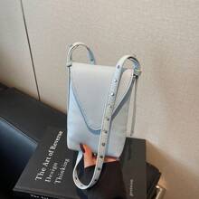 1 件女式 PU 皮革简约纯色手机包，多功能单肩包/斜挎包，适合节日、约会、礼物 - 彩色 - 查看 12