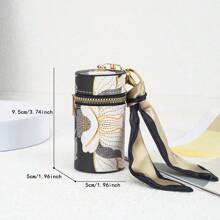 皮革围巾礼品套装包括口红盒、钥匙扣、零钱包、印花斜挎水桶包、创意礼品套装