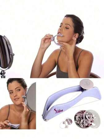1 pièce Épilateur pour femme, mini épilateur facial pour les poils, épilateur à ressort pour le visage pour les joues et les sourcils, outil de beauté DIY pour le maquillage