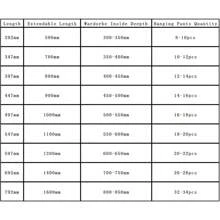 Pull Out Clothes Hanger Rod Adjustable Wardrobe Clothing Rail Hanger Rack Bar (497mm) - White - View 6