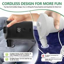 1pc Portable Wireless Electric Air Pump - Quick Inflator And Deflator For Air Mattresses, Inflatables, Floating Rings, Swimming Pools, Etc. - Compact, Lightweight, Rechargeable And Easy To Use