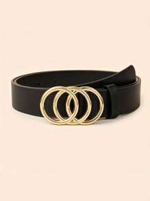 1/3 pièces Ceinture de taille mode minimaliste polyvalente pour femmes, ceinture de pantalon/robe classique avec boucle en métal triple/double/simple, accessoire de taille élégant de couleur unie pour le port quotidien au bureau, l'été, l'école, l'automne, Halloween