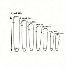 10 件套不锈钢别针 - 耐用、尺寸多样、弹簧锁别针套装，适用于缝纫、绗缝、毛毯、DIY 时尚、家居装饰和工艺品 - 多功能缝纫配件 服装配件 衣服别针 包饰背包 学校办公室配件 衬衫夹克珠宝 圣诞节万圣节衣服别针 有趣可爱的教师礼物
