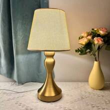 1pc LED Print Fabric Desk Lamp, USB Interface With 3 Color Adjustable Brightness, Suitable For Bedroom/Living Room/Study/Office, Can Also Be Used As Sleep Light, Energy Saving And Eye-Caring