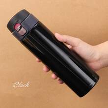 1 件经典简约不锈钢直饮真空隔热弹跳杯，户外便携式车载杯，办公室直饮保温杯，可定制 - 多色 - 查看 16