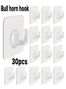 5-30 chiếc móc treo tường trong suốt tự dính treo tường cửa móc treo đồ nặng giá đỡ RV nhà bếp phòng tắm giá đỡ tình yêu Valentine - Nhiều màu - Xem 1