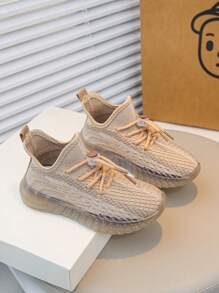 儿童透气运动鞋，时尚休闲运动鞋，春/秋 - 卡其色 - 查看 5