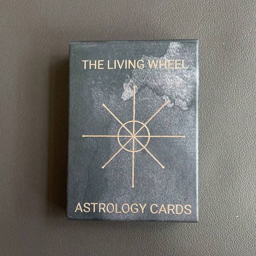 Living Wheel Astrology Oracle Cards, 55 Cards, 9X6cm - Black - View 1