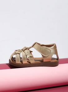 Lovely Girls' Summer Vacation Soft Bottom Sandals - Gold - View 5