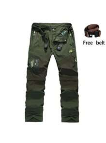 Men's Outdoor Quick-Dry Pants - Detachable 2-In-1 Hiking Trousers, Windbreaker Pants For Mountaineering