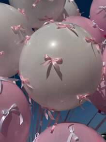 92 stuks/set De combinatie van witte en roze latex ballonnen en strikken kan worden gecombineerd met eenvoudige decoraties in Boheemse stijl met linten voor verjaardagen, bruiloften, feesten, geslacht onthullende decoraties, Hawaiiaanse feesten, badfeestjes, verschillende feestdecoraties