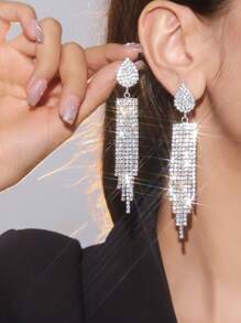 Retro Glamorous Spring Colorful CZ Crystal Earrings Stud Wedding Party Graduation Jewelry 1 Pair - Multicolor - View 7