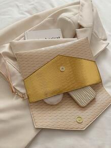 Bolso de sobre con relieve en colores contrastantes, bolso de muñeca simple y personalizado, adecuado para compras, carteras, compras, mujeres jóvenes, estudiantes universitarios, recién llegados y trabajadores de cuello blanco. Son muy apropiados para oficinas, universidades, trabajo, negocios, ir al trabajo, actividades al aire libre, viajes y salidas.