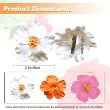 1/3PCS Hibiscus Flowers Hawaii Party Summer Party DIY Decorations Artificial Flowers Hula Favor Hair Decoration Flower