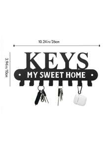 1pc Minimalist Black Metal Wall Hook, Personalized Gift, Suitable For Living Room, Bedroom, Elegant Home Decor