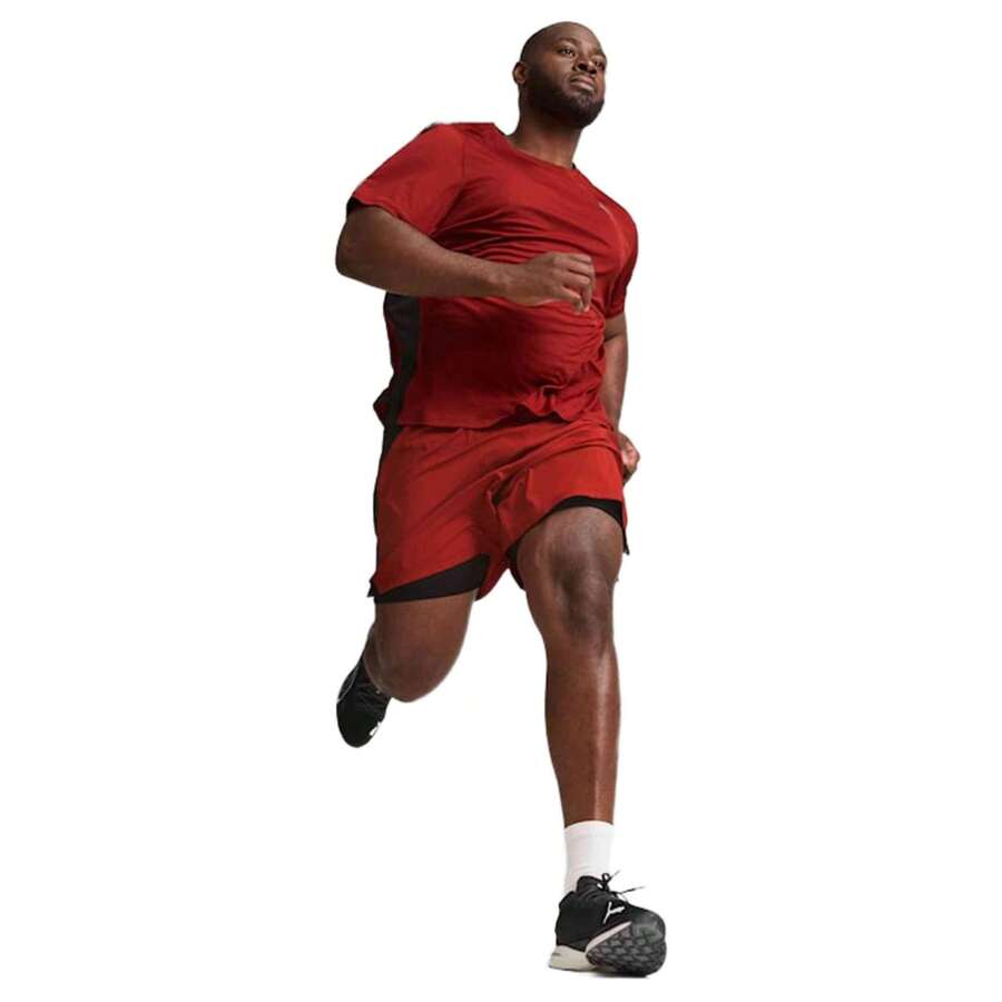 Puma T-Shirt À Manches Courtes 525058 pour Homme en couleur Rouge ✅ Livraison en 3-5 jours - Rouge - Voir 1