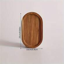 1pc Wooden Serving Tray, Snack, Fruit, Coffee, Cookie, Cheese, Steak, Pizza Platter, Made Of Rosewood - Multicolor - View 12