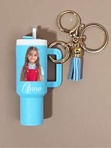 Personalized Mini Cup Keychain Pendant, Custom And Name, Making It A Unique Accessory Pendant, Including Storage Space, Portable Bag Pendant, Lipstick Storage, Portable Perfume Storage, Perfect Back-To-School And Gift Options,Customized Keychains & Accessories,Street Casual Chic,Apparel Accessories,Halloween Edit,Boyfriend,Girlfriend,Family,Friends,Trinkets, Vintage Leather - Multicolor - View 13