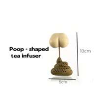 1pc Poop - Gevormde theezeef, Siliconen Prank Butt - Gevormde thee-infuser, Theeset, Theefilter