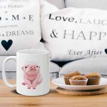 MUGBREW Baby Pig With Feets Out Ceramic Coffee Mug Tea Cup, 11 OZ11oz Ceramic Coffee Mug - Mother's Day, Birthday,Father's Day Gift, Easter Day Gift Idea For Dad Mom Friends Girlfriend Boyfriend - 幼稚園小豬豬 - 查看 5