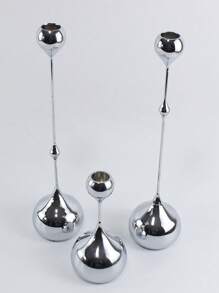 3 件套现代简约金属烛台 - 黑色、金色和镀铬饰面 | 优雅的泪珠设计，适用于婚礼装饰、餐桌、烛光晚餐、家居装饰、节日、圣诞节、开斋节礼物