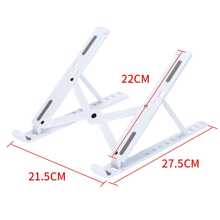 1 个可调节高度笔记本电脑支架，符合人体工程学的可折叠设计，冷却通风电脑支架，适用于 10-15.6 英寸/iPad/平板电脑，办公室/学习/家庭使用，铝合金，坚固防滑，缓解颈部压力 - 彩色 - 查看 11