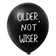 10Pcs 12inch Funny Old Age Birthday Party Balloons Cute Offensive Latex Balloons For Adults Funny Birthday Single Party Decoration,Christmas - Black - View 4