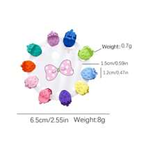 50 Pcs Mini Cute Hair Clips For Girls Colorful Rabbit Flower Crown Star Design Hairpin - Phối màu - Xem 7