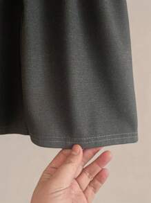 2 pezzi Completo estivo per bambini, Maglietta a maniche corte e set di pantaloncini per bambini e bambine, colore grigio leggero - Grigio - Visualizzare 8