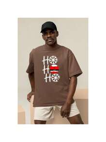 Shirt HOHOHO Men's T-Shirt Belly Basic T-Shirt 100% Cotton - 鏽棕色 - 查看 1