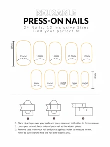 48Pcs Medium Square Hand & Toe Press On Nails Set, White French Tips With Blue Polka Dot Floral Design, Fresh And Style, Perfect For Daily Wear And Vacation, Includes Nail File And Jelly Gel, Effortlessly Create Simple And Elegant Nails
