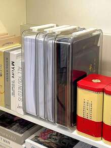 1 件多功能身份证夹，家庭文件收纳盒，用于存放证书、文件、卡片、家居整理器 - 無色 - 查看 3