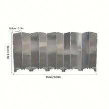 Portable Aluminum Windshield For Outdoor Camping Stove, Alcohol Stove Windshield, Ultra Light Aluminum Folding Windshield, Efficient Heat Distribution, Ideal For Picnics And Camping, Camping Stove With Pins And Storage Bags