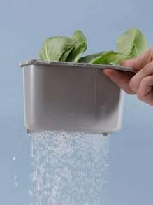 1pc Plastic Sink Drain Storage Rack, Grey Kitchen Caddy Sink Organizer For Kitchen