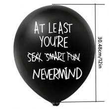 10Pcs 12inch Funny Old Age Birthday Party Balloons Cute Offensive Latex Balloons For Adults Funny Birthday Single Party Decoration,Christmas - Black - View 3