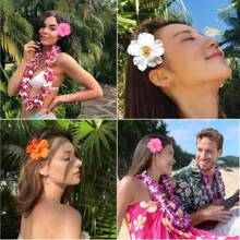 1/3PCS Hibiscus Flowers Hawaii Party Summer Party DIY Decorations Artificial Flowers Hula Favor Hair Decoration Flower